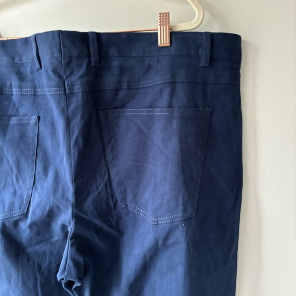 SANTORELLI  Luigi Stretch Pants - Blue‎ Sz 42x34  5 pocket Flat front - Picture 5 of 10